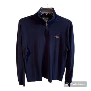 American Living Zippered Collar Navy Blue Sweatshirt Size L